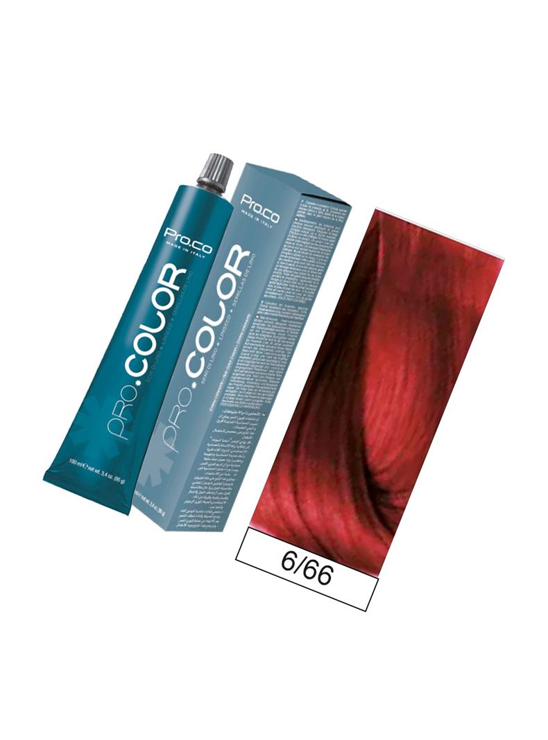 Tintura Permanente Pro.color BBcos  6/66 Rubio Oscuro Rojo Intenso 100ml-1