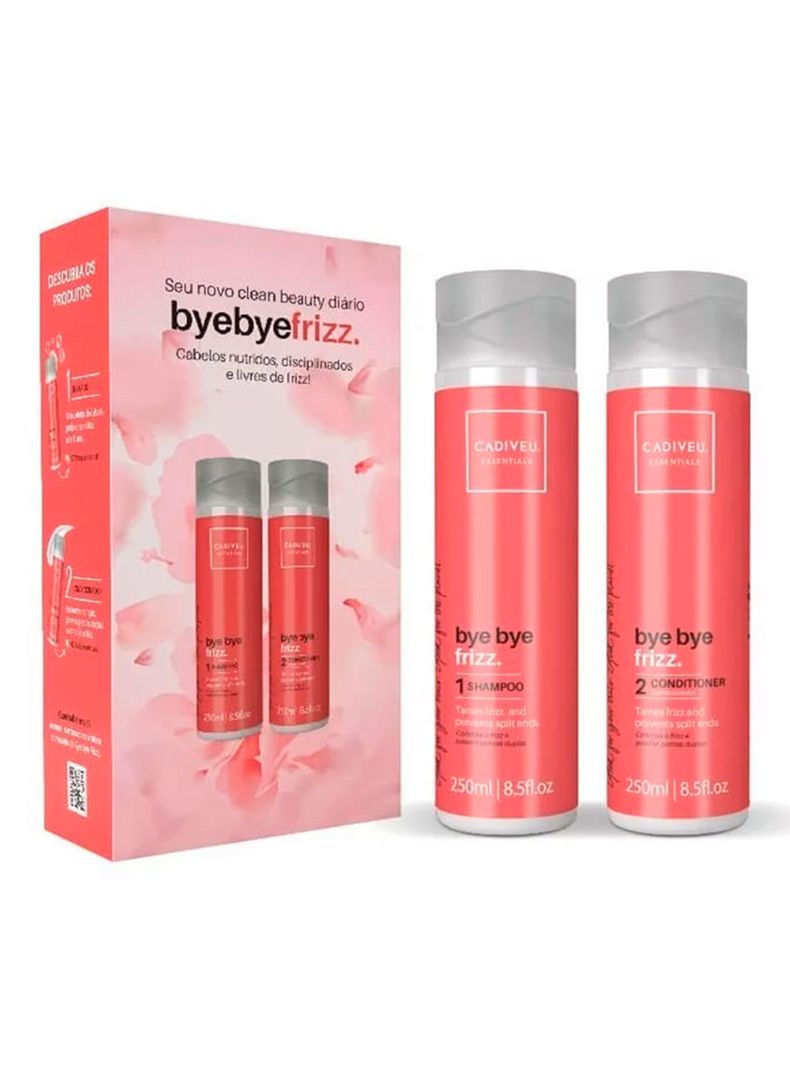 Kit Bye Bye Frizz Cabello Rebelde Y Encrespado Cadiveu 250ml-0