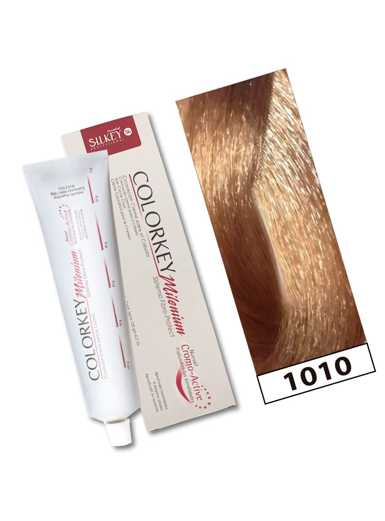 COLORKEY MILENIUM - Tintura Permanente en crema Silkey 120GR  - 10.10 Ceniza Extra Aclarante-1