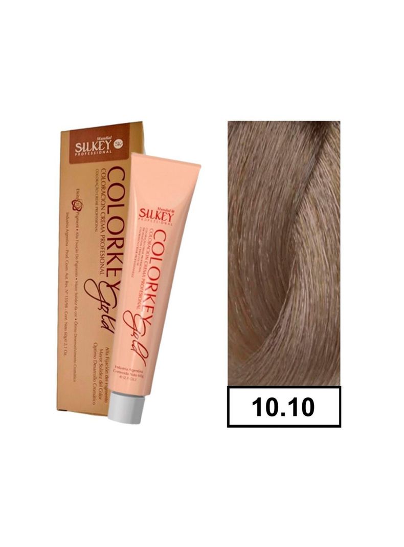 COLORKEY GOLD - Tintura Permanente Efecto 3D Pigment 60gr  - 1010 Ceniza Extra Aclarante-0