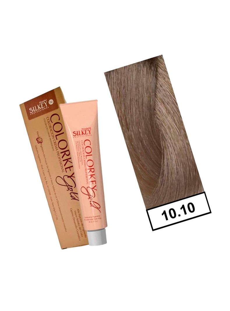 COLORKEY GOLD - Tintura Permanente Efecto 3D Pigment 60gr  - 1010 Ceniza Extra Aclarante-1