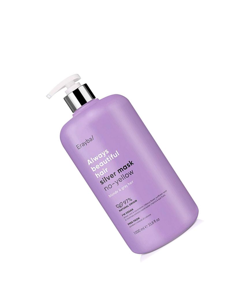 ERAYBA - Mascarilla Silver Matizante cabellos rubios 1000ml-1