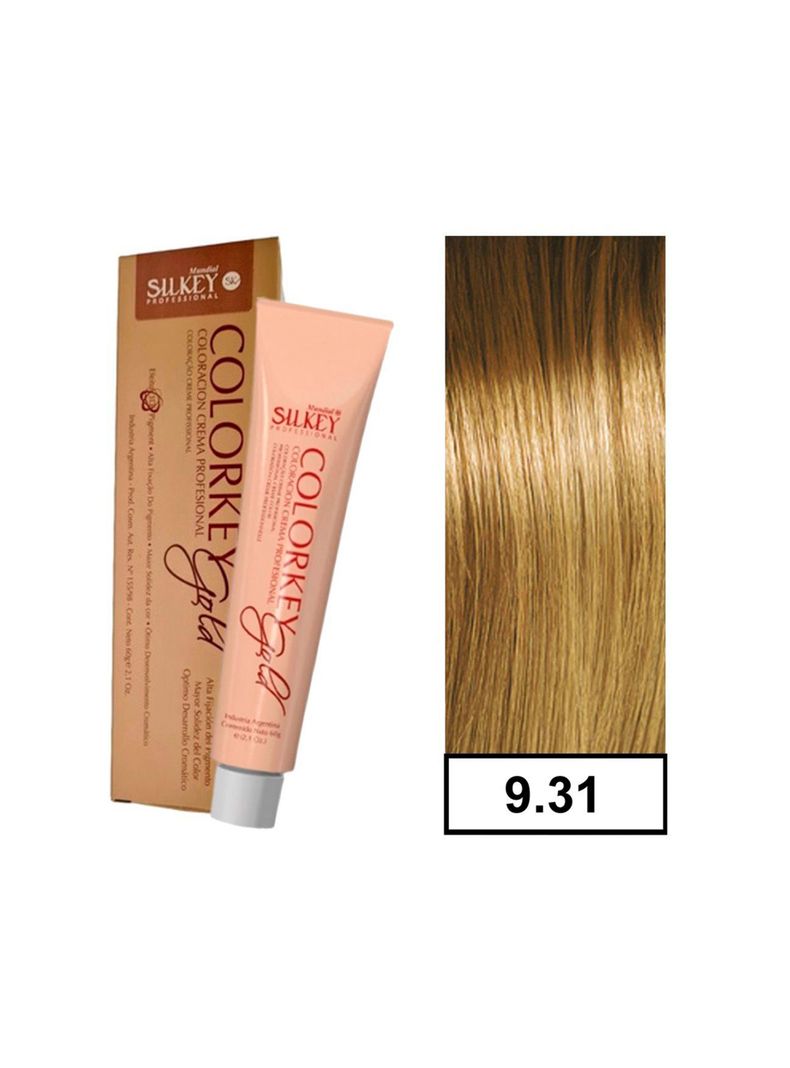 COLORKEY GOLD - Tintura Permanente Efecto 3D Pigment 60gr  - 9.31 Rubio Extra Claro Dorado Ceniza-0