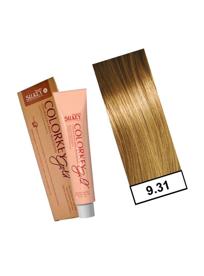 COLORKEY GOLD - Tintura Permanente Efecto 3D Pigment 60gr  - 9.31 Rubio Extra Claro Dorado Ceniza-1