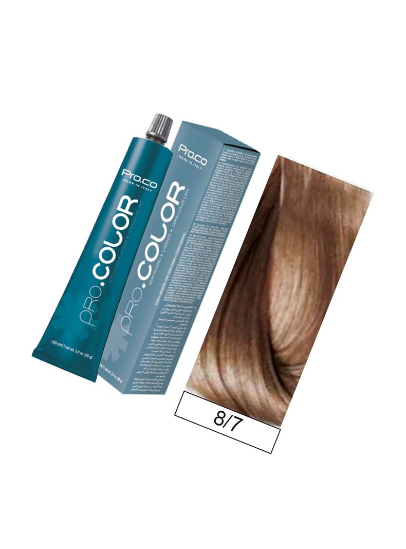 Tintura Permanente Pro.color BBcos  8/7 Rubio Claro Beige 100ml-1