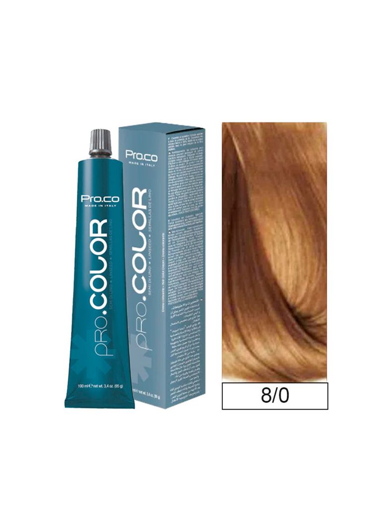 Tintura Permanente Pro.color BBcos  8/0 Rubio Claro 100ml-0