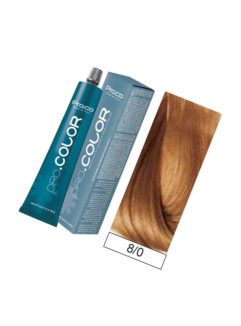 Tintura Permanente Pro.color BBcos  8/0 Rubio Claro 100ml-1