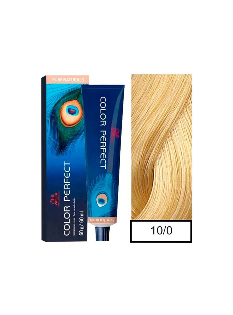 WELLA-tintura permanente color perfect 10/0 rubio ultra claro 60gr + oxidante 20vol 60ml-0