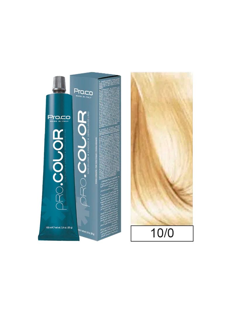Tintura Permanente Pro.color BBcos  10/0 Rubio Platino 100ml-0