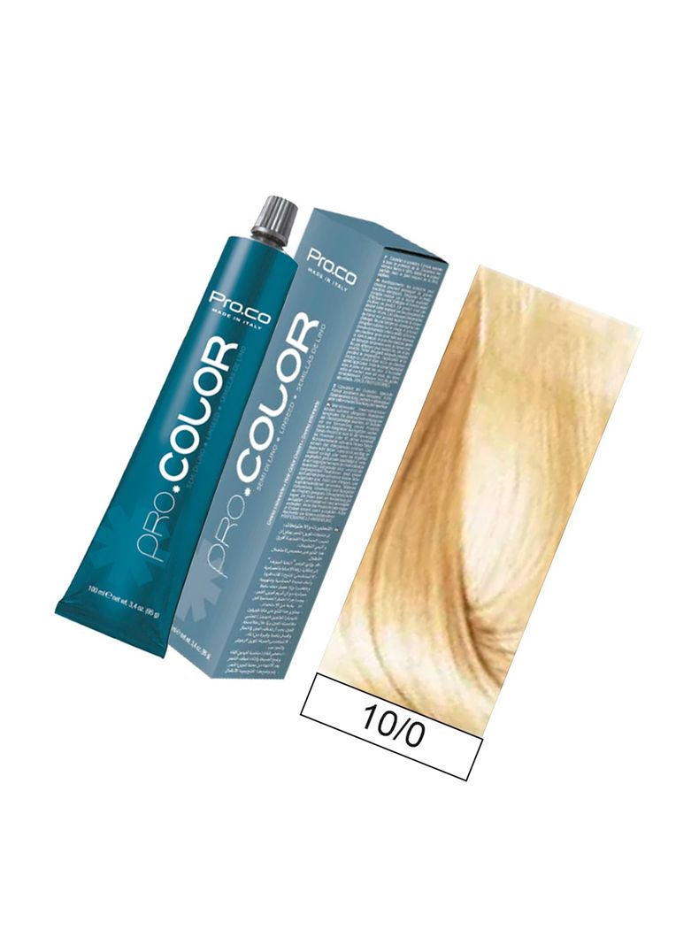 Tintura Permanente Pro.color BBcos  10/0 Rubio Platino 100ml-1