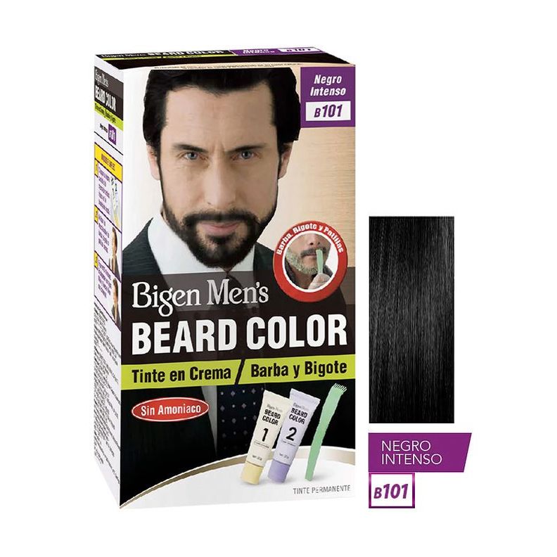 Tinte Permanente en Crema Sin Amoníaco Barba y Bigote Negro Intenso Bigen 20gr-0