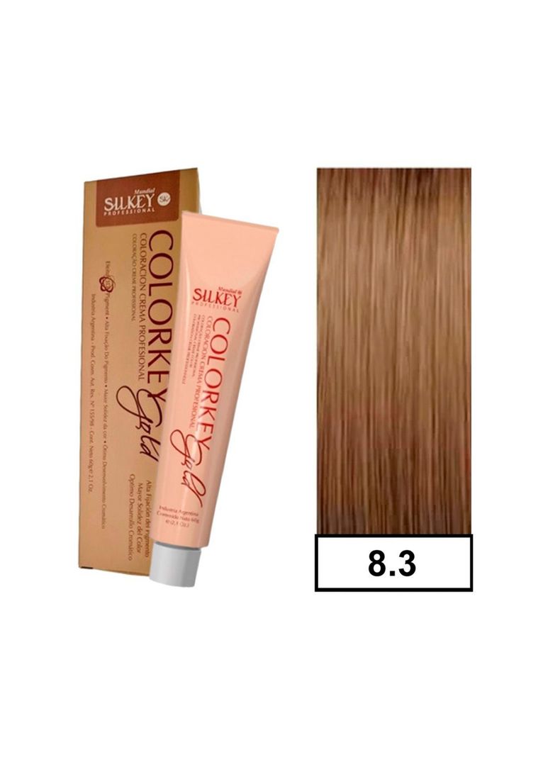 COLORKEY GOLD - Tintura Permanente Efecto 3D Pigment 60gr  - 8.3 Rubio Claro Dorado-0