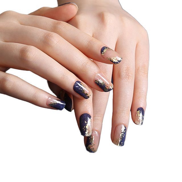 Uñas Sticker Efecto Gel Tiolla Newtro Marble Blue-0