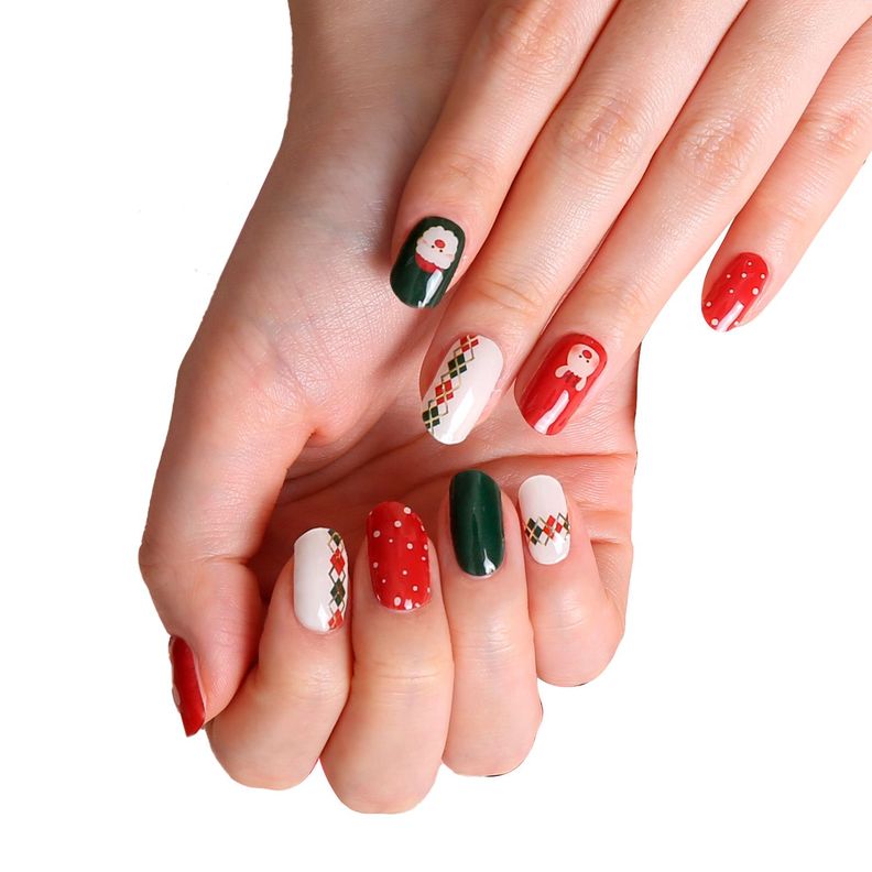 Unas Sticker Efecto Gel Tiolla Santa & Rudolf