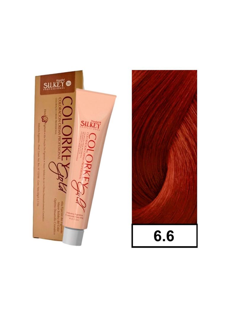 COLORKEY GOLD - Tintura Permanente Efecto 3D Pigment 60gr  - 6.6 Rubio Oscuro Rojizo-0