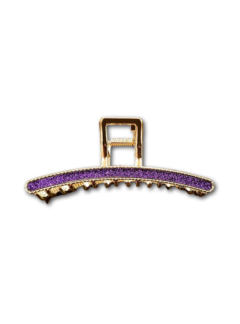 Traba Metálica Garra Tiburón Cabello Brillo Intenso Morado-0