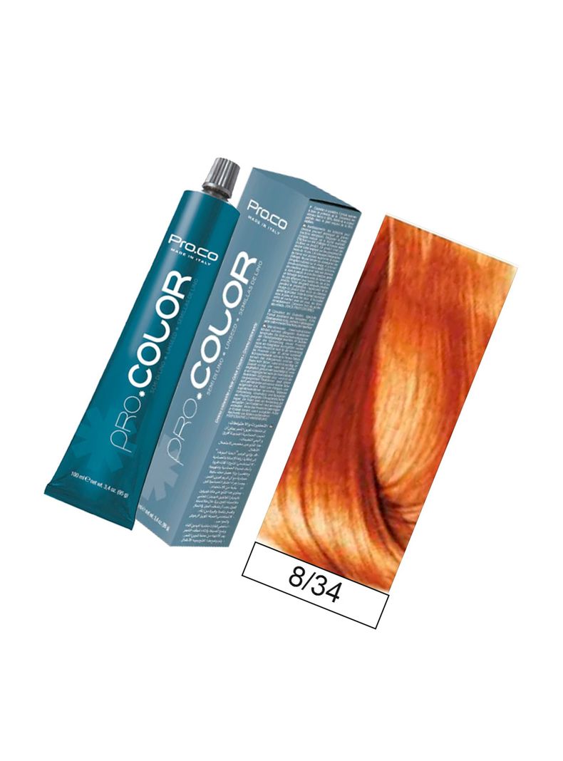 Tintura Permanente Pro.color BBcos  8/34 Rubio Claro Dorado Cobre 100ml-1