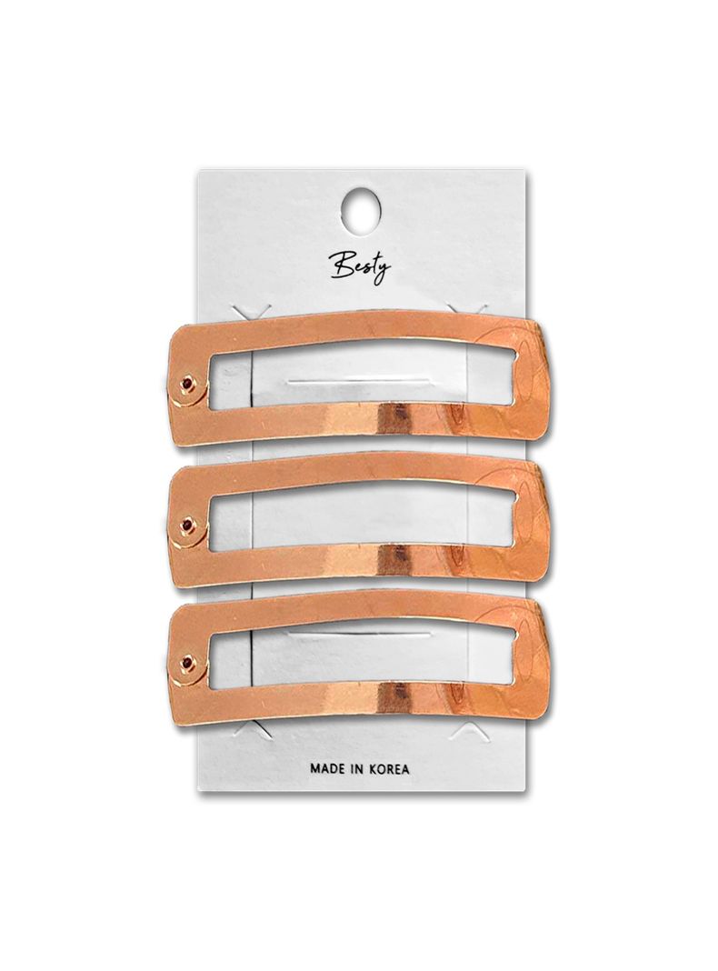 Set Clip Rectangular Besty Rosegold 3U Rosegold