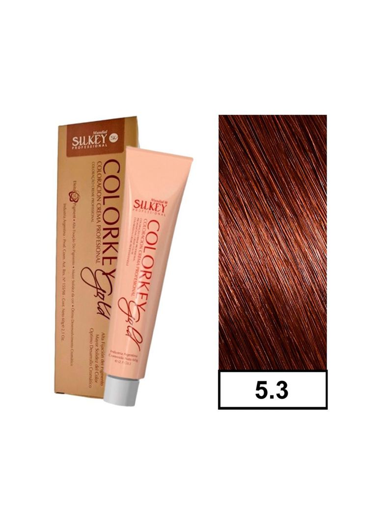 COLORKEY GOLD - Tintura Permanente Efecto 3D Pigment 60gr  - 5.3 Castaño Claro Dorado-0