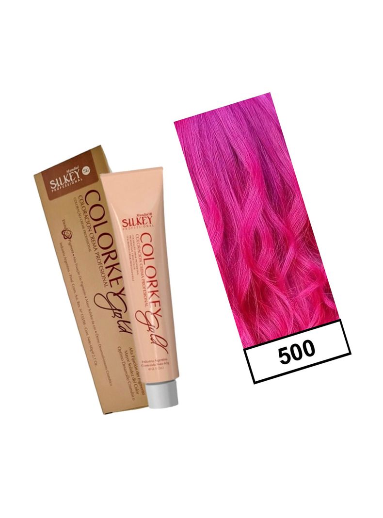 COLORKEY GOLD - Tintura Permanente Efecto 3D Pigment 60gr  - 500 Fucsia-1