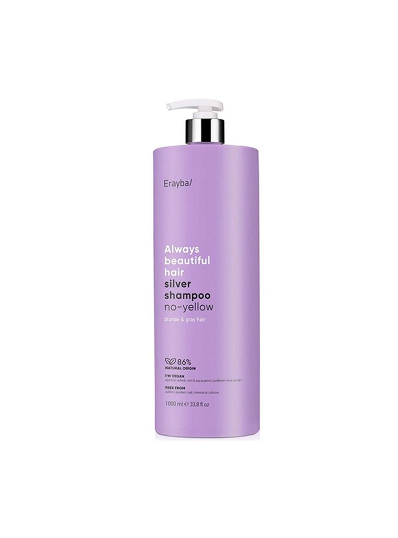 ERAYBA - Shampoo Silver Tonalizador para rubios 1000ml-0