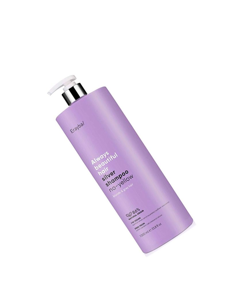 ERAYBA - Shampoo Silver Tonalizador para rubios 1000ml-1