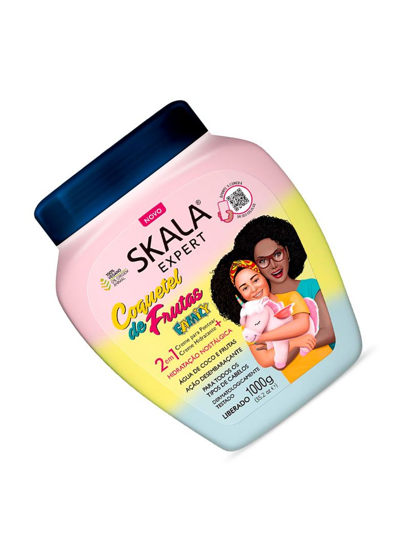 Crema Peinar 2 En 1 Coctel De Frutas Familiar Skala 1000Gr-1