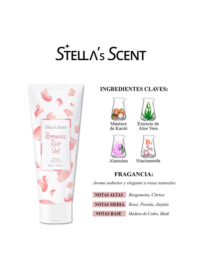 CREMA CORPORAL ROMANTIC ROSE VEIL 200ML STELLAS SCENT-1