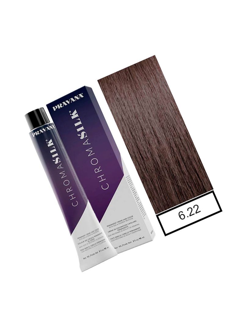 PRAVANA - Tintura Permanente Chromasilk Rubio Beige Oscuro Intenso 6.22 90Ml + Oxidante-1
