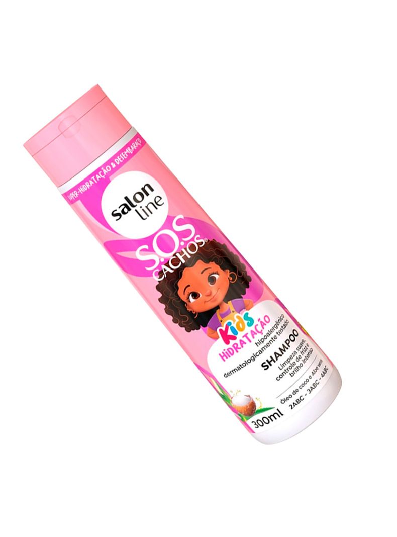 Shampoo Rizos Limpieza Suave Control de Frizz Salon Line Kids 300ml-1