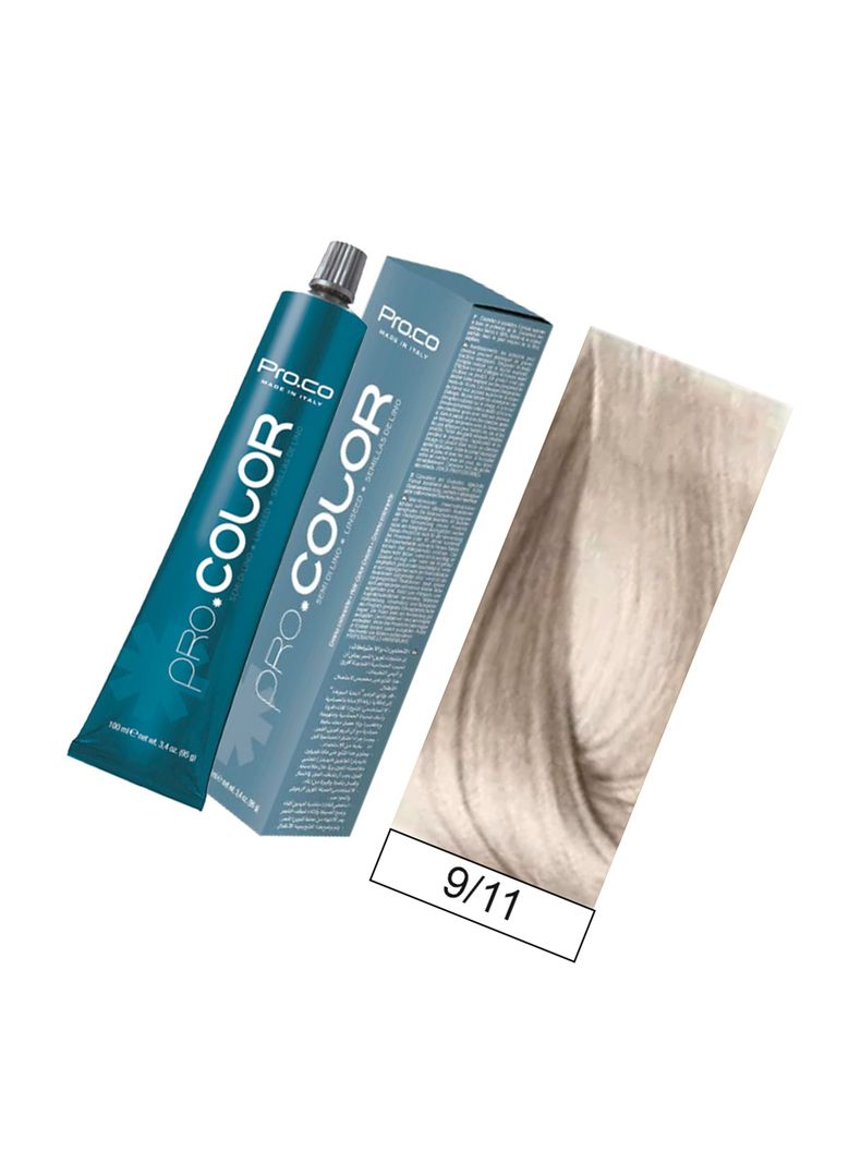 Tintura Permanente Pro.color BBcos  9/11 Rubio Clarisio Ceniza Intenso 100ml-1