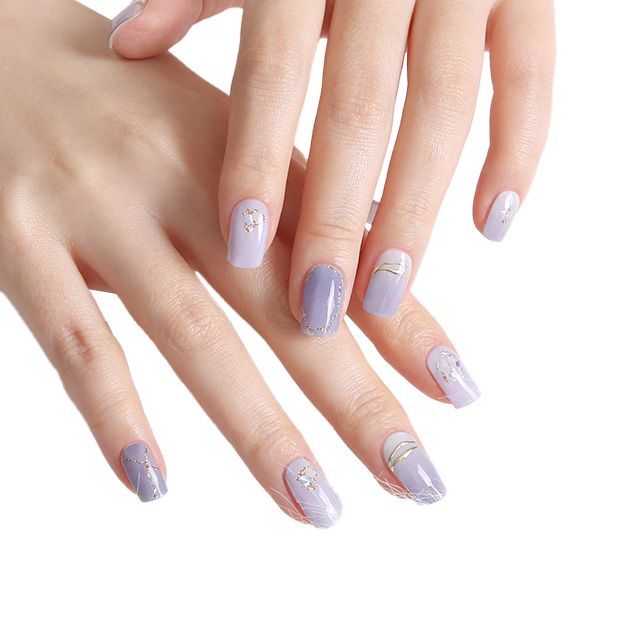 Unas Sticker Efecto Gel Tiolla Violet Mood