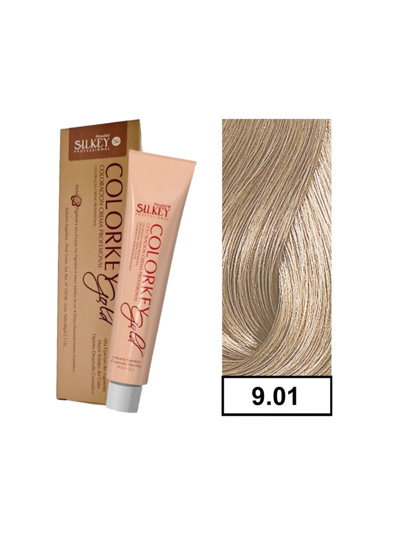 COLORKEY GOLD - Tintura Permanente Efecto 3D Pigment 60gr  - 9.01 Rubio Extra Claro Ceniza Suave-0