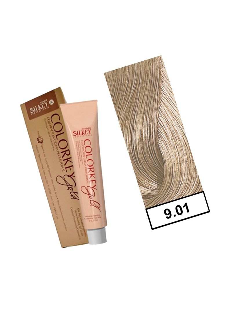 COLORKEY GOLD - Tintura Permanente Efecto 3D Pigment 60gr  - 9.01 Rubio Extra Claro Ceniza Suave-1