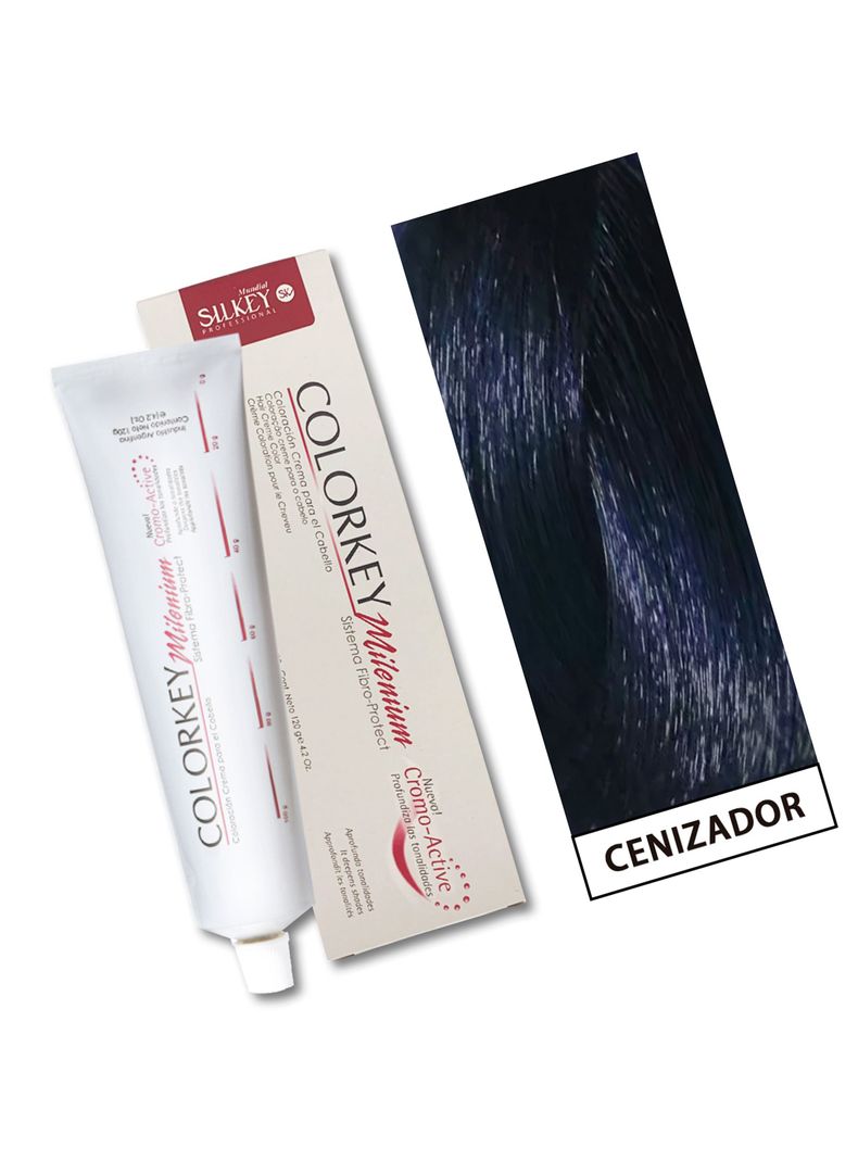 COLORKEY MILENIUM - Tintura Permanente en crema Silkey 120GR  - Azul Grisaceo-1