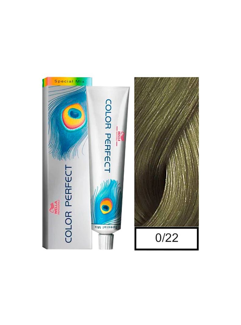 WELLA-tintura permanente color perfect special mix 0/22 mate 60gr + oxidante 20vol 60ml-0