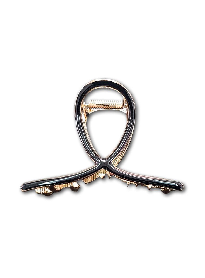 Traba Metalica Garra Grande Para Cabello Resina Negro