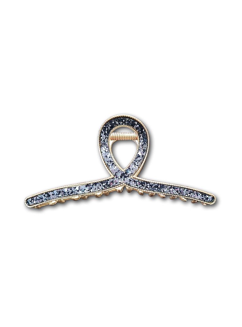Traba Brillos Garra Tiburon De Cabello Infinity Azul Marino