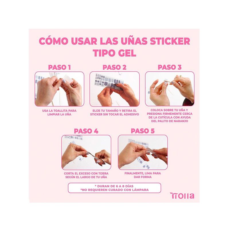 Uñas Sticker Efecto Gel Tiolla Yellow Leopard-2