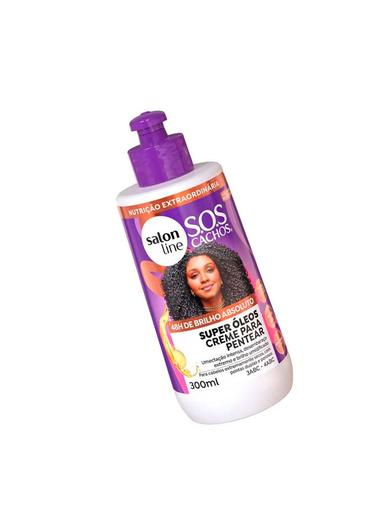 Crema De Peinar Super Oleos Nutritivo Salon Line 300 Ml-1