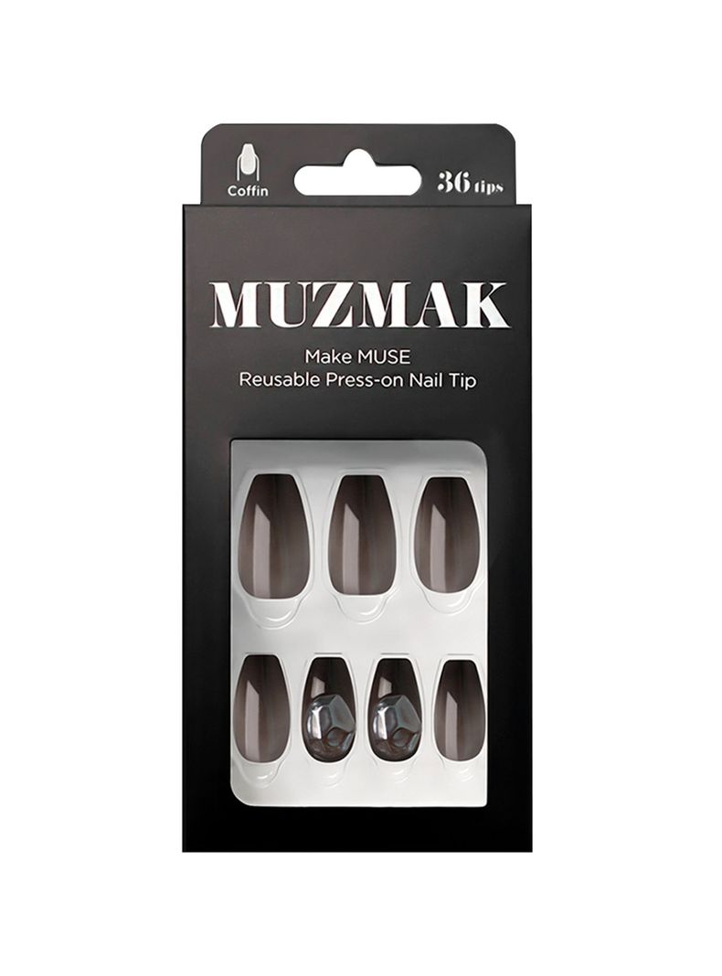 MUZMAK - Uñas Press On Stone Ice Coffin 36 U.-0