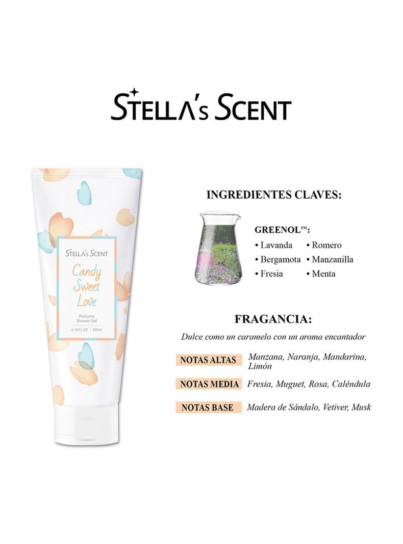 GEL DUCHA CORPORAL CANDY SWEET LOVE 200ML STELLAS SCENT-1