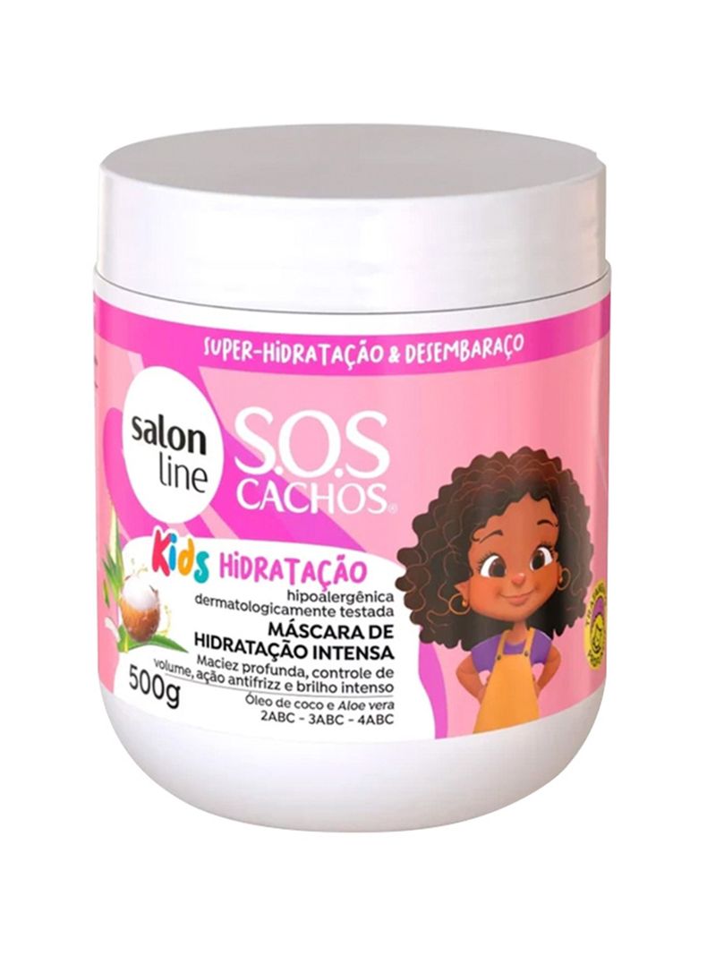 Máscara para Rizos Oleo de Coco y Aloe Vera Salon Line Kids 500gr-0