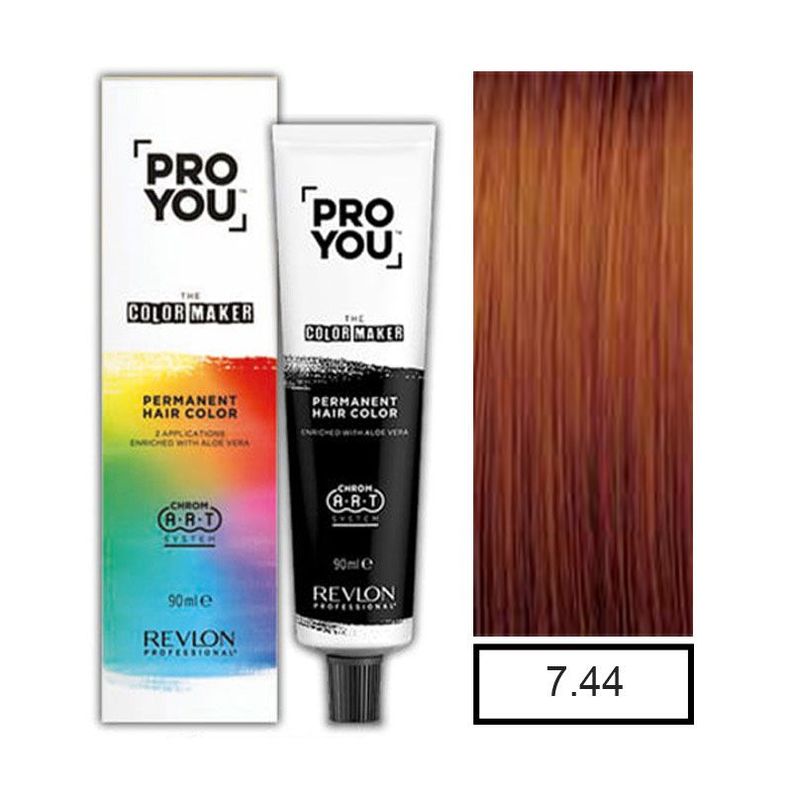 Tintura 7.44 Pro You Rubio Medio Cobrizo Intenso 90ml
