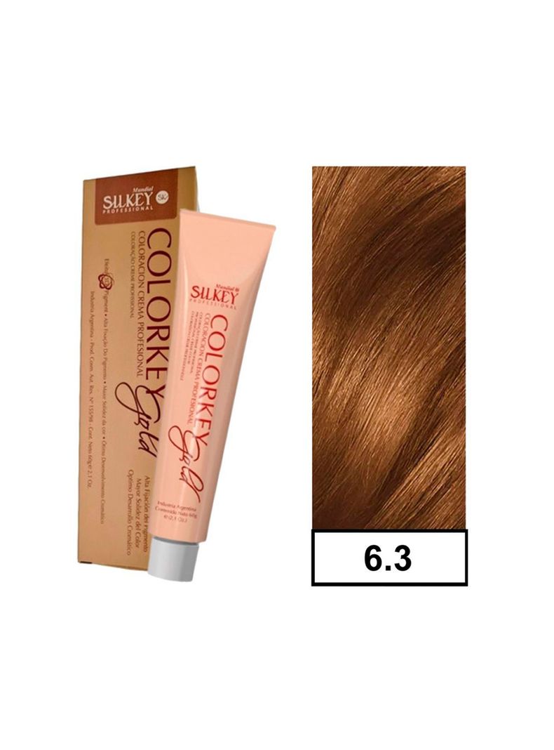COLORKEY GOLD - Tintura Permanente Efecto 3D Pigment 60gr  - 6.3 Rubio Oscuro Dorado-0