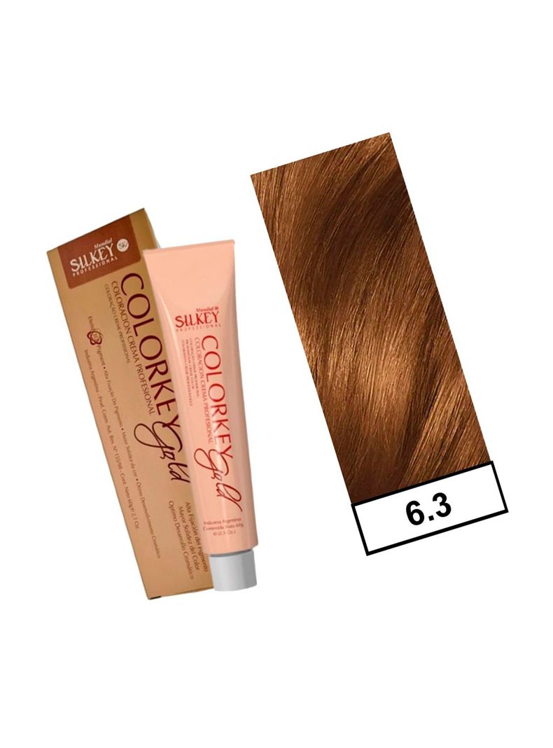 COLORKEY GOLD - Tintura Permanente Efecto 3D Pigment 60gr  - 6.3 Rubio Oscuro Dorado-1