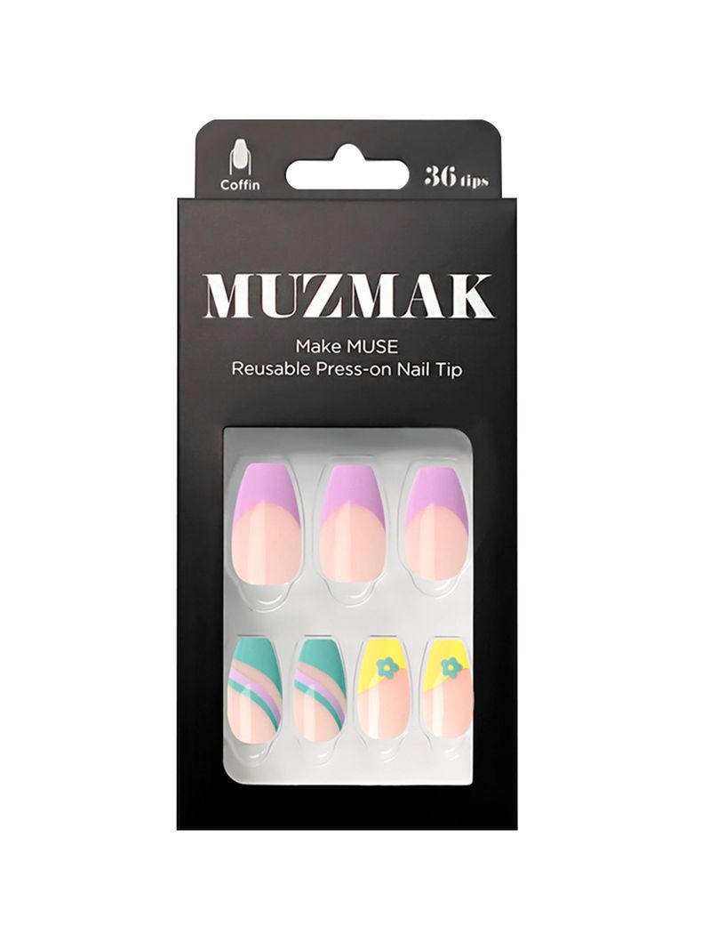 MUZMAK - Uñas Press On 2022 Unique Flower Coffin 36 U.-0