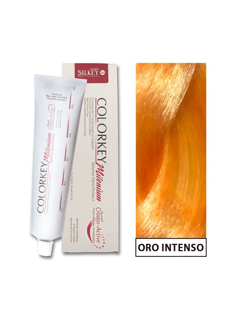 COLORKEY MILENIUM - Tintura Permanente en crema Silkey 120GR  - Oro Intenso-0