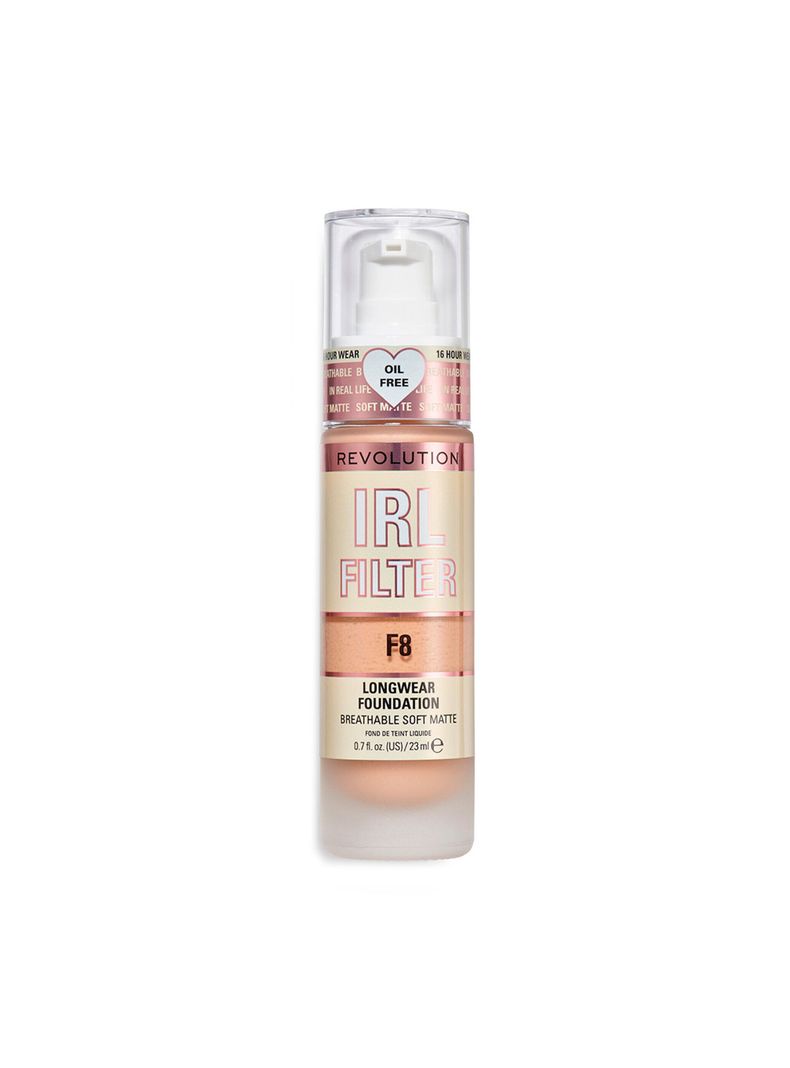 Base de maquillaje Matte IRL Filter larga duracion Revolution 23ml - F8