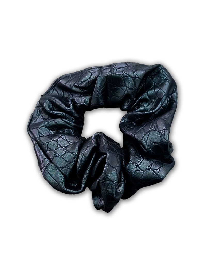Coleta Para Cabello Mediana Ecocuero Negro-0